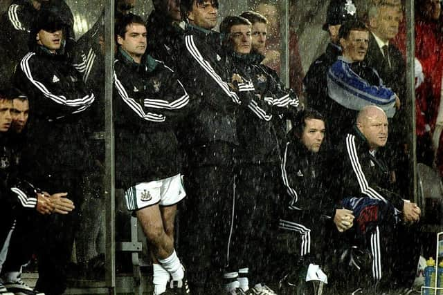 Ruud Gullit left his role as Newcastle United manager following their defeat to Sunderland on a night where Alan Shearer and Duncan Ferguson started on the bench (\ Mandatory Credit: Graham Chadwick /Allsport)