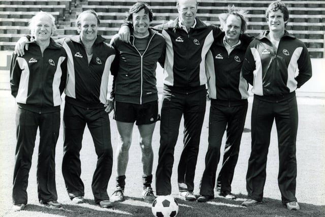He followed Revie into his management after retiring in 1973 and gained promotion at both Middlesbrough and Sheffield Wednesday, where he is pictured in 1981, before a relatively unsuccessful year at Newcastle United from 1984-85.