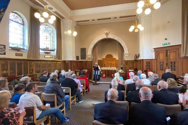 The service began in the Mission to Seafarers chapel on Saturday.