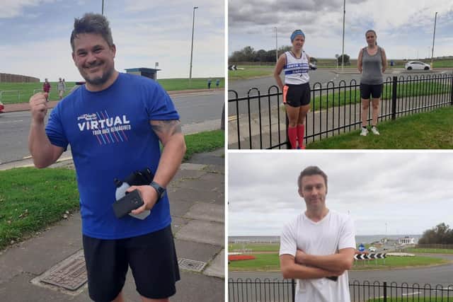 Some of the runners out taking part in the Virtual Great North Run