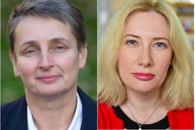 Jarrow MP, Kate Osborne (left); Emma Lewell-Buck, MP for South Shields (right)