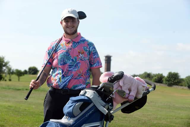 Brother Zack Curry at the Chloe and Liam Together Forever Trust charity golf day at South Shields Golf Club.