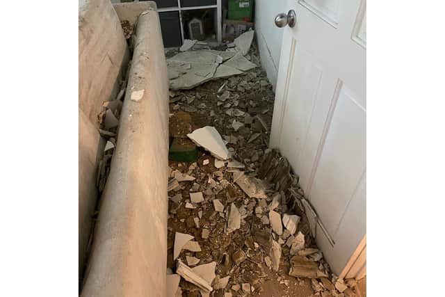 The cause of th eceiling collapse is now being investigated.