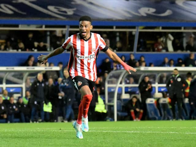 Amad celebrates his stunning goal