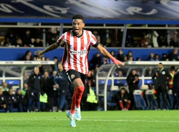 Amad celebrates his stunning goal