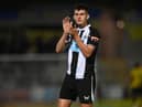 BURTON-UPON-TRENT, ENGLAND - JULY 30: Kell Watts of Newcastle looks on during the pre-season friendly between Burton Albion and Newcastle United at the Pirelli Stadium on July 30, 2021 in Burton-upon-Trent, England. (Photo by Michael Regan/Getty Images)
