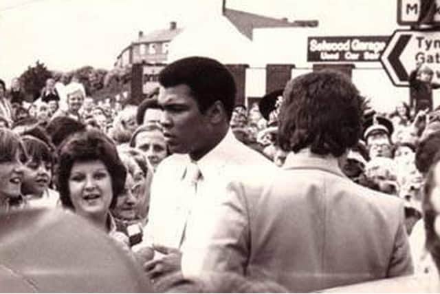 Muhammad Ali pictured during his visit to South Tyneside.