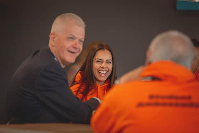 Sunderland University Vice Chancellor Sir David Bell meets with Student Ambassadors at CitySpace Picture: DAVID WOOD