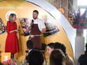 Laurel Ives and chef Steve Edwards during the Sunday Times Dish Magazine Lunch at Advertising Week Europe 2016 at Picturehouse Central on April 21, 2016 in London, England.  (Photo by Stuart C. Wilson/Getty Images for Advertising Week Europe)