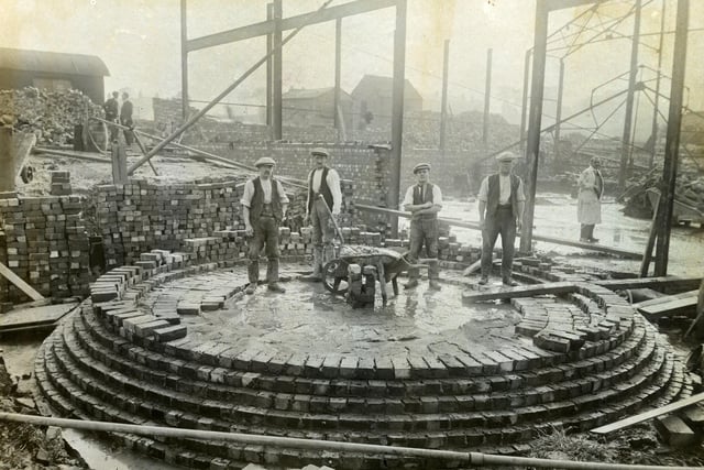 Buxton Advertiser archive 1924 - starting work building one of the two great chimneys at Chapel's Ferodo factory