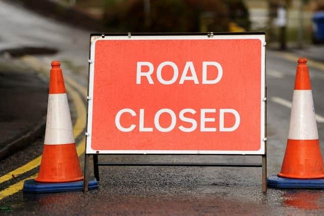 Road closure warning