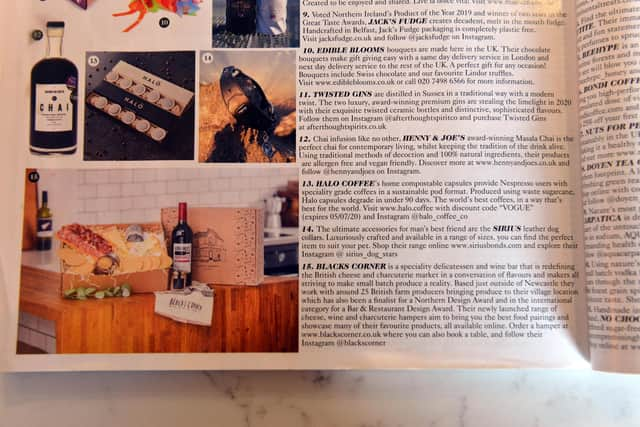 Blacks Corner Deli hampers feature in the April 20 edition of Vogue