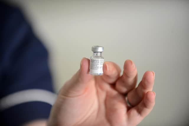 A vial of covid vaccine. South Tyneside now has more than 26,000 of its population vaccinated against the coronavirus.