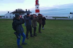 Volunteers taking part in the National Trust annual bird race.