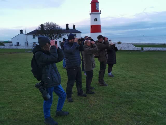 Volunteers taking part in the National Trust annual bird race.