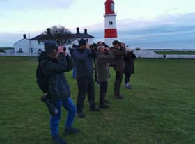 Volunteers taking part in the National Trust annual bird race.