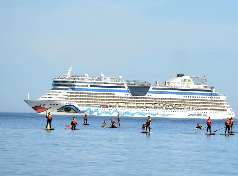 How's that for a view! Making the most of a calm day on the water in South Shields.
