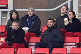 Sunderland's Chief Operating Officer Steve Davison (front left) and Kyril Louis-Dreyfus