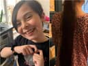 Amari Leonard had 29 inches of hair cut off to donate to the Little Princess Trust.