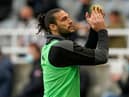 Andy Carroll applauds fans after his last Newcastle United appearance.