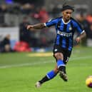 MILAN, ITALY - DECEMBER 21: Valentino Lazaro of FC Internazionale during the Serie A match between FC Internazionale and Genoa CFC at Stadio Giuseppe Meazza on December 21, 2019 in Milan, Italy. (Photo by Chris Ricco/Getty Images)