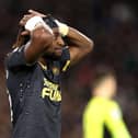 Newcastle United were denied a penalty after Allan Saint-Maximin was tripped by Leeds United defender Robin Koch (Photo by George Wood/Getty Images)