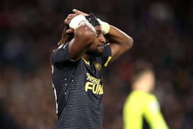 Newcastle United were denied a penalty after Allan Saint-Maximin was tripped by Leeds United defender Robin Koch (Photo by George Wood/Getty Images)