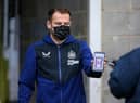 Ryan Fraser of Newcastle United has his Covid-19 pass scanned as he arrives at the stadium prior to the Premier League match between Newcastle United and Manchester City at St. James Park on December 19, 2021 in Newcastle upon Tyne, England. (Photo by Alex Livesey/Getty Images)