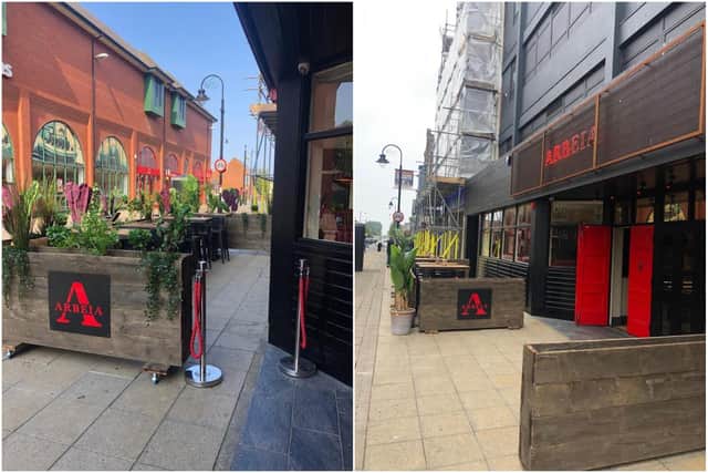 The new outdoor seating area at Arbeia in South Shields can cater for up to 16 people.