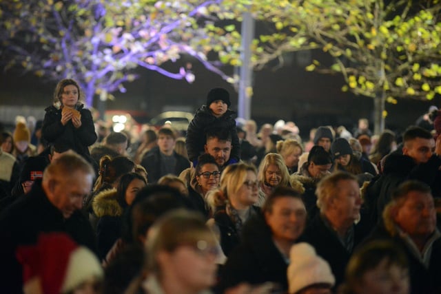 South Shields Christmas lights switch on.