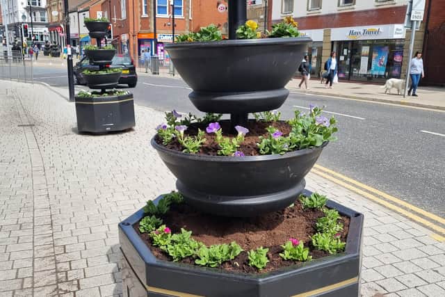 Floral display in South Shields town centre