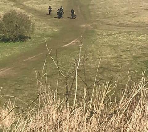 Armed police and dog unit join search