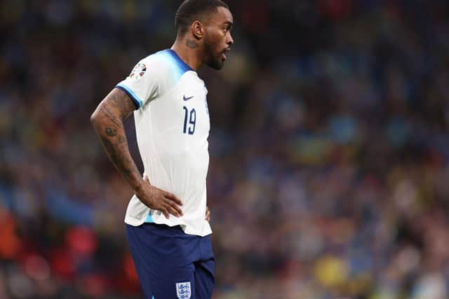 Former Newcastle United striker Ivan Toney playing for England against Ukraine.