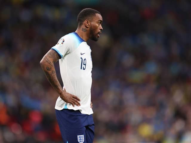 Former Newcastle United striker Ivan Toney playing for England against Ukraine.