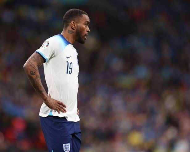 Former Newcastle United striker Ivan Toney playing for England against Ukraine.