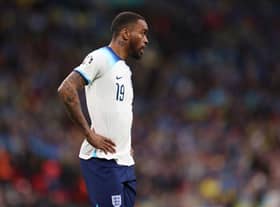 Former Newcastle United striker Ivan Toney playing for England against Ukraine.
