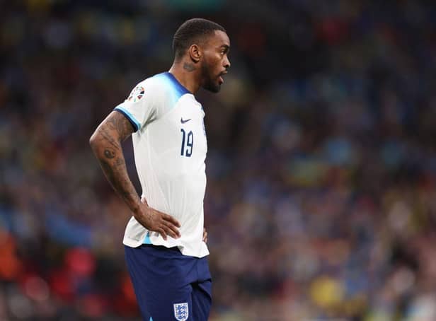 Former Newcastle United striker Ivan Toney playing for England against Ukraine.