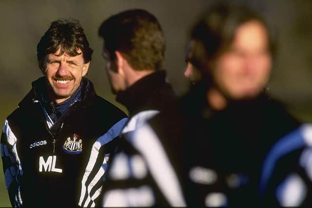 Mark Lawrenson as Newcastle's defensive coach. Taken during Newcastle United training at their grounds in Newcastle (photo: Stu Forster /Allsport)