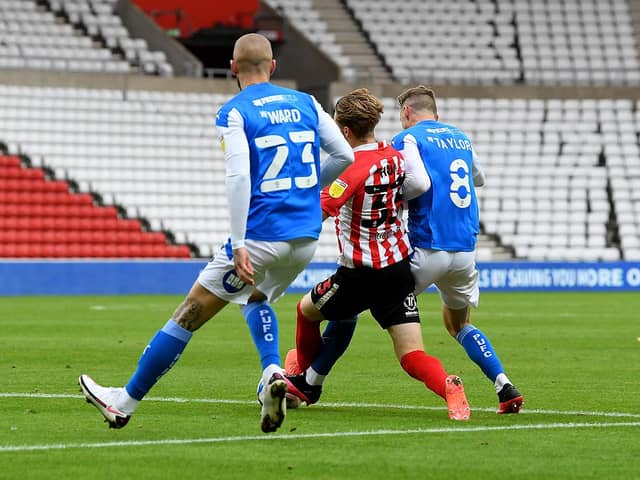 Sunderland were awarded a penalty for this challenge on Denver Hume