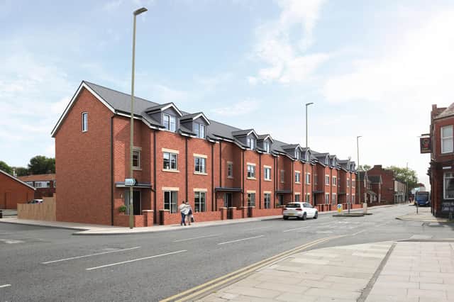 A CGI impression of how the new South Shields homes are expected to look.