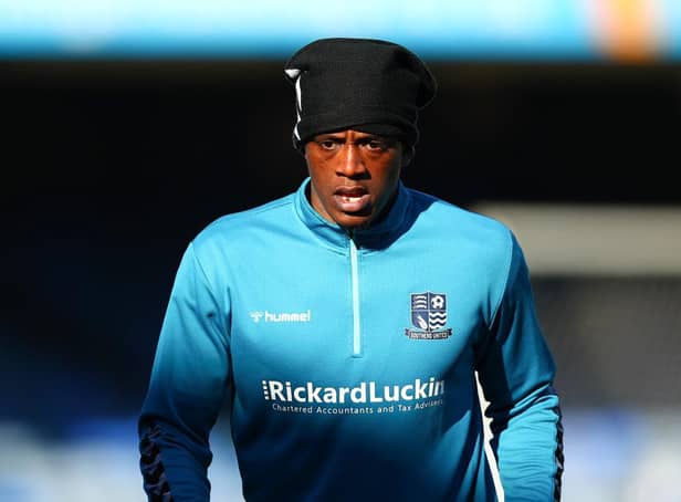 Nile Ranger of Southend United looks on before the Sky Bet League Two match between Southend United and Salford City at Roots Hall on February 27, 2021 in Southend, England.