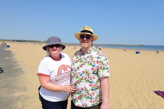 A summery look from Lee and Claire Bates of South Shields