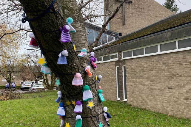 A host of beautifully knitted angels now decorates the tree at St Peter's in Jarrow.