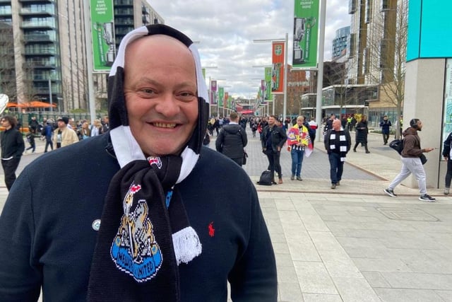 Newcastle United fans on Wembley Way