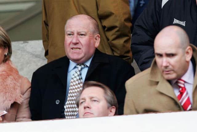 Bob Murray, chairman of Sunderland, watches from the stands during the Barclays Premiership match between Sunderland and Blackburn Rovers at the Stadium of Light on March 25, 2006 in Sunderland, England.