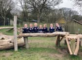 Children at Cleadon Tower Nursery give a thumbs up to their latest good Ofsted report.