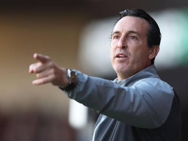 Unai Emery, Aston Villa head coach. 