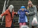 People of all ages were delighted to see the return of the Loony Dook and this plucky pensioner was determined to get a good view from the beach!