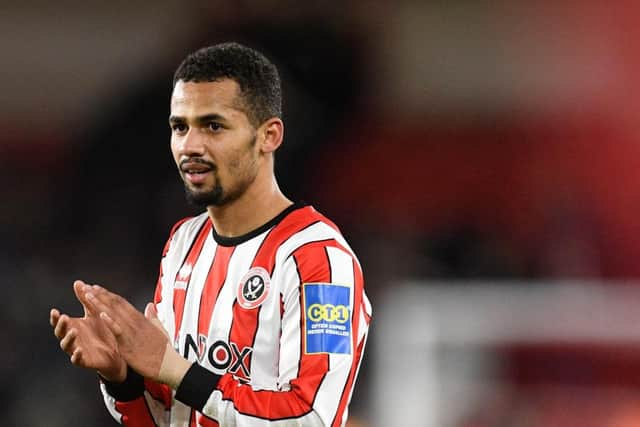 Sheffield United striker Iliman Ndiaye (Photo by OLI SCARFF/AFP via Getty Images)