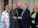 Mayor of South Tyneside Cllr Pat Hay, Mayoress Mrs Jean Copp, Cllr Tracey Dixon, with Great North Dog Walk founder Tony Carlisle, and Stan Yanetta.